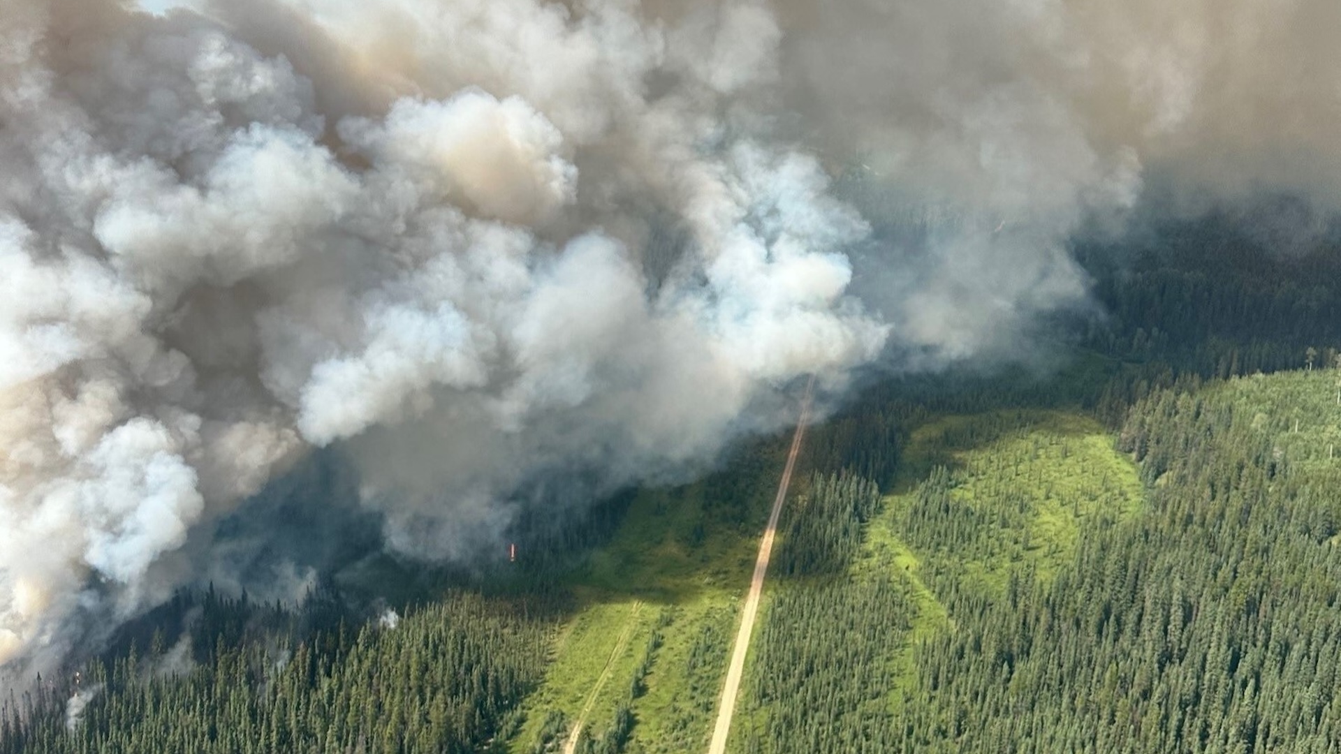 ‘Wall of flames’ from out-of-control Canadian wildfire devastates town of Jasper and national park