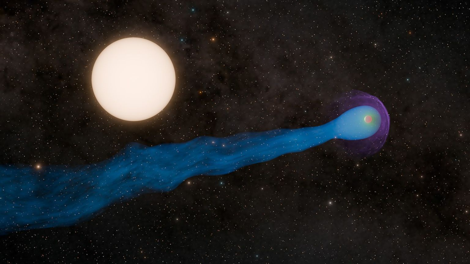 Nearby exoplanet has grown a tail 44 times longer than Earth — and it's acting like a giant 'stellar windsock'