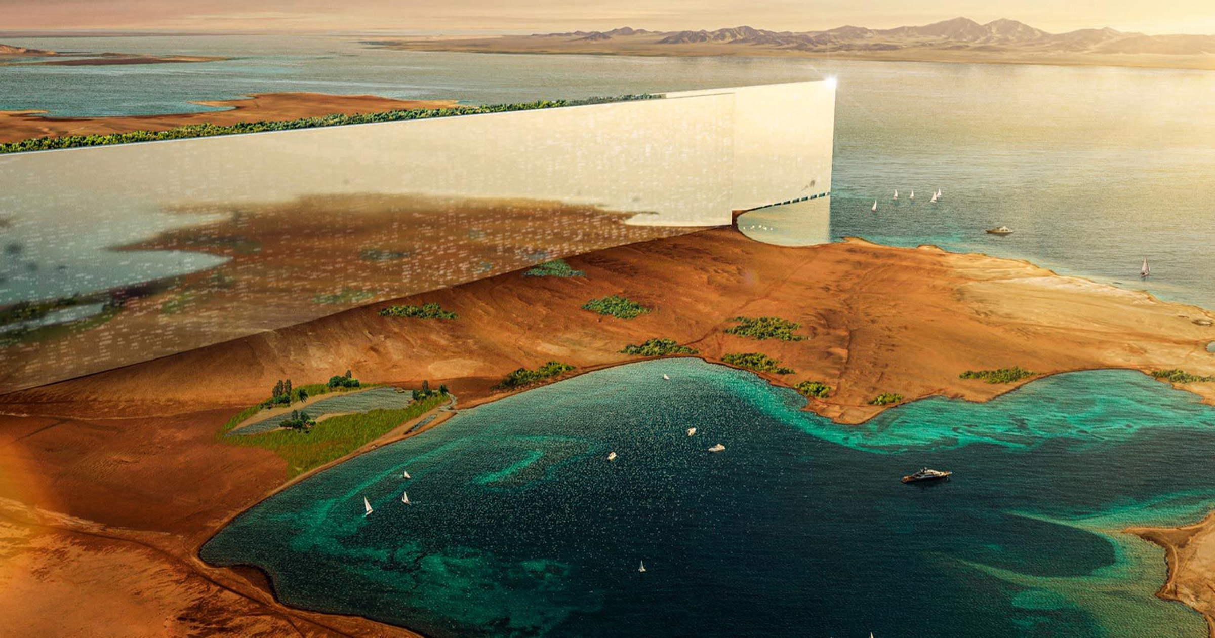 As Saudi Arabia’s 100-Mile Skyscraper Crumbles, They’re Replacing It With the Most Desperate Thing Imaginable