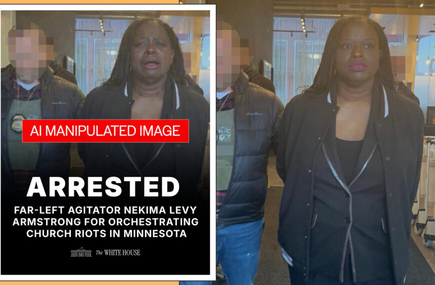 White House Uses AI to Alter Protester’s Face So That She’s Sobbing, Instead of Looking Brave, During Arrest