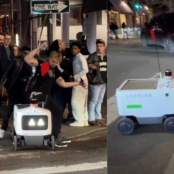 Delivery Robot Dogpiled on the Streets of Philly