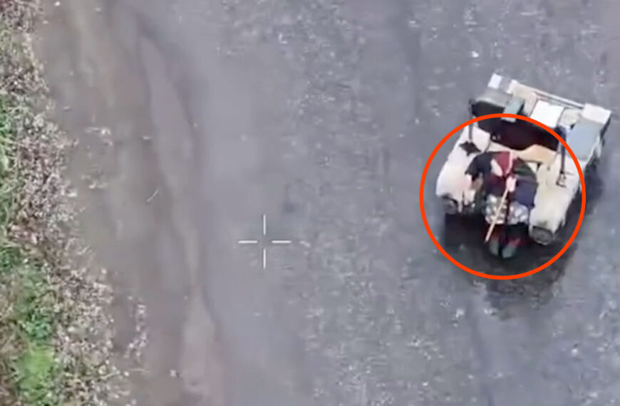 Wild Video Shows Ukrainian Troops Evacuate Babushka With a Military Robot