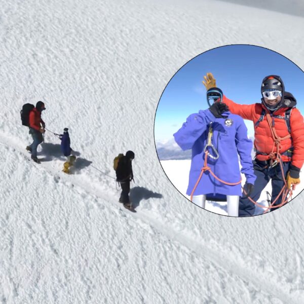 Humanoid Robot Preparing to Climb Mount Everest