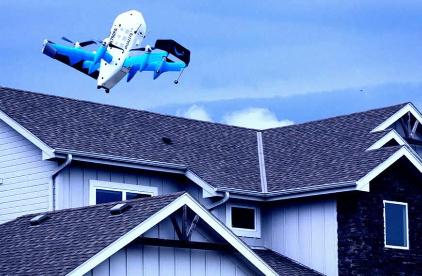 Amazon Delivery Drone Drops Package Directly&hellip;