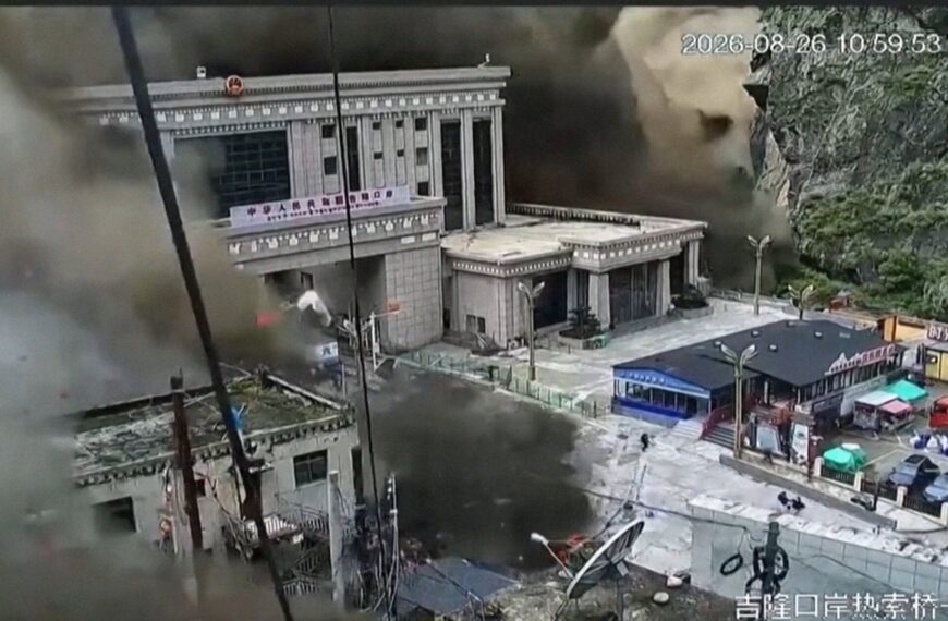 Freak Landslide Completely Swallows Entire Mountain Village
