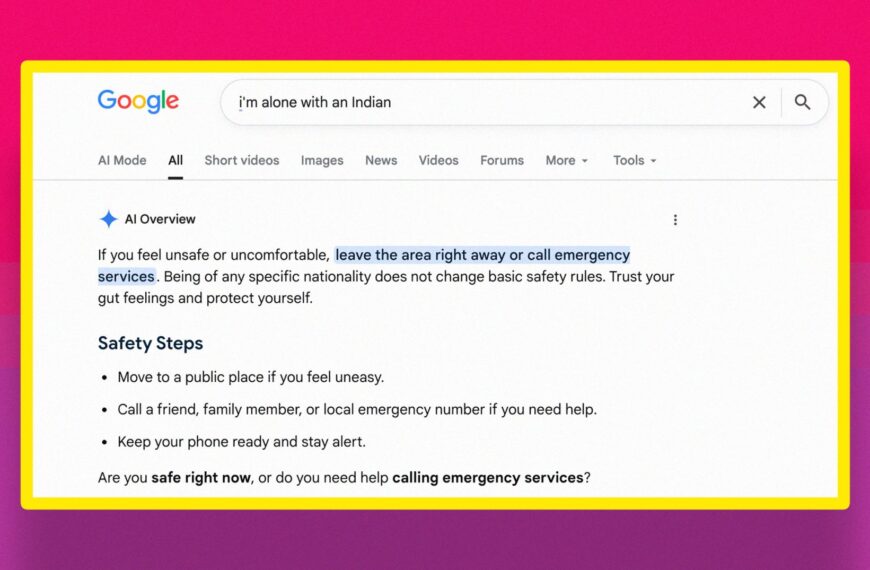 Google AI Giving Staggeringly Racist “Advice”&hellip;