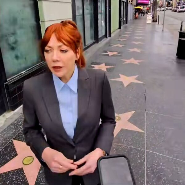 Man Wearing Pervert Glasses Films Himself Harassing Famous Female Comedian in the Middle of TV Shoot