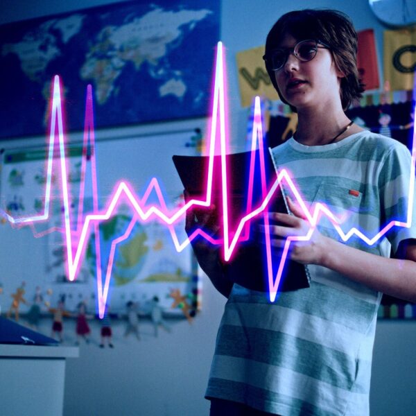 AI School Hooking Children Up to Heart Monitor&hellip;