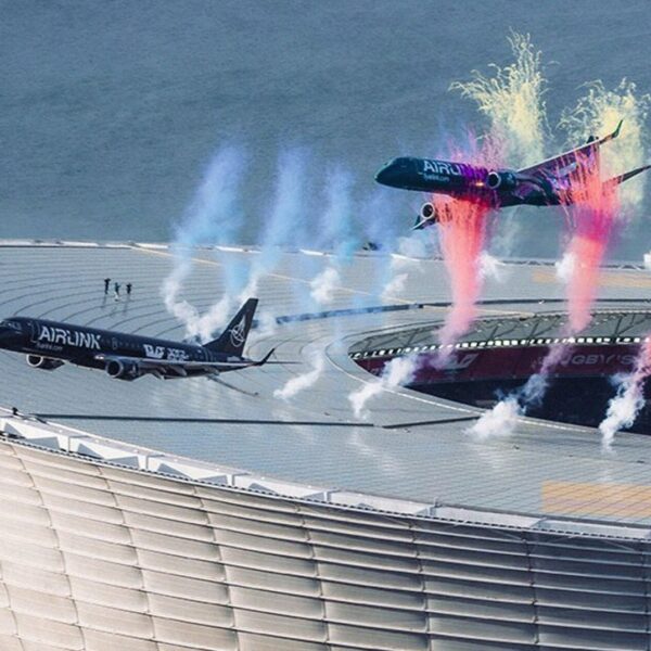 Airline Defends Decision to Fly Two Full Sized Passenger Jets So Close to a Packed Stadium That They Nearly Grazed the Roof