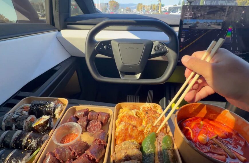 Tesla Bros Posting Videos Showing Them Hog Out on Decadent Meals While Careening Down the Road in Self-Driving Mode
